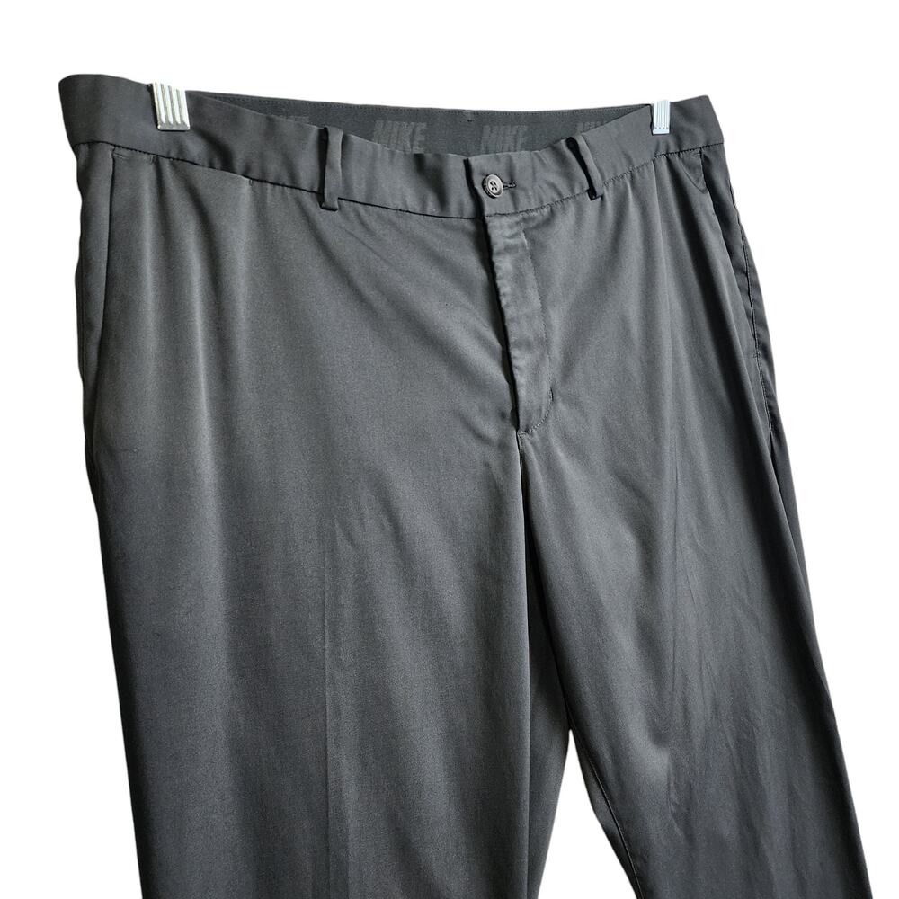 Nike Golf Mens Flex Dri Fit Golf Pant Size 38 X 32 Black Flat Front Standard Fit - Picture 3 of 15